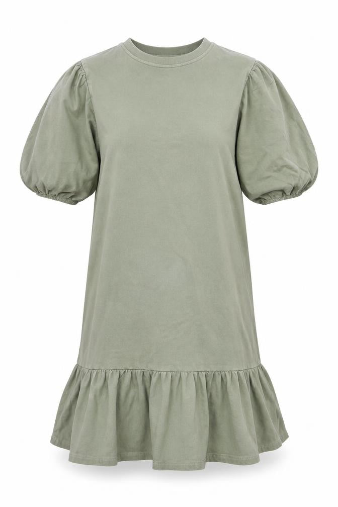 Next Women's Green Puff Sleeve Casual Dress, Size S