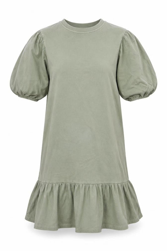 Next Women's Green Puff Sleeve Casual Dress, Size S