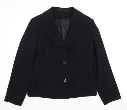 For Women Women's Black Polyester Blazer Size 12