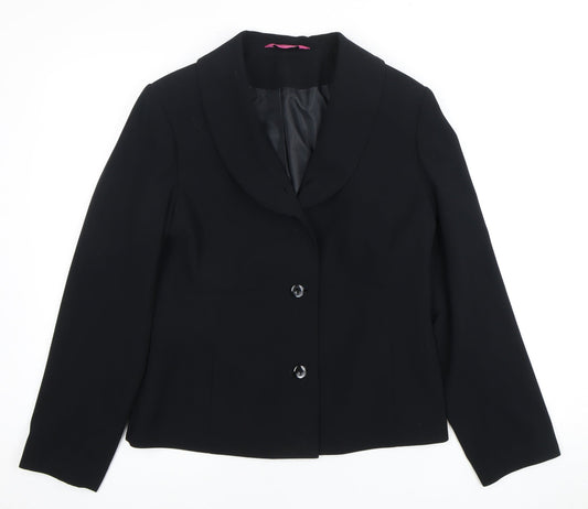 For Women Women's Black Polyester Blazer Size 12