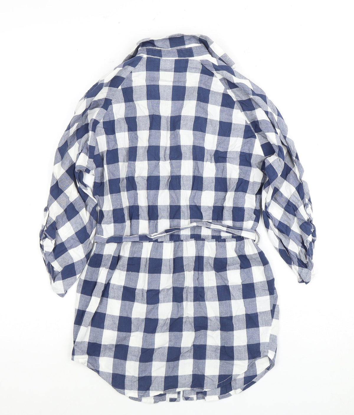 Ethel Austin Girls Blue Check Button-Up Shirt 10-11 Years