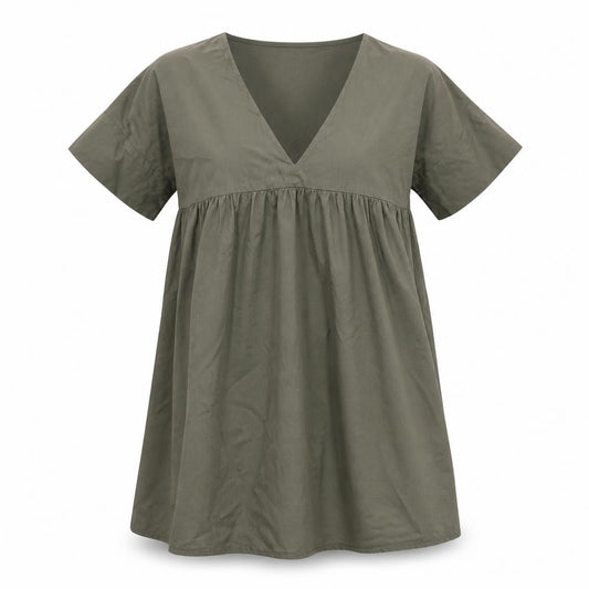 Boohoo Women's Green V-Neck Shift Dress Size 6