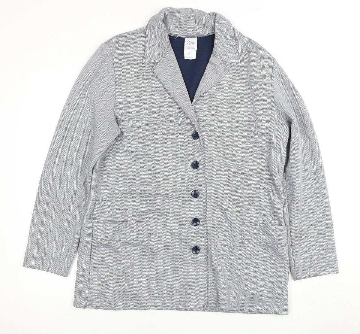 Weekenders Grey Women's Blazer M, Herringbone Casual