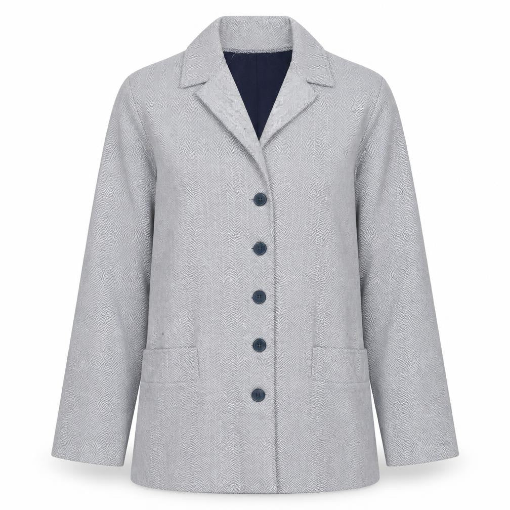 Weekenders Grey Women's Blazer M, Herringbone Casual