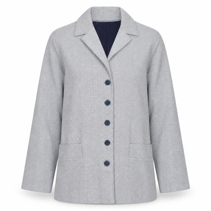 Weekenders Grey Women's Blazer M, Herringbone Casual