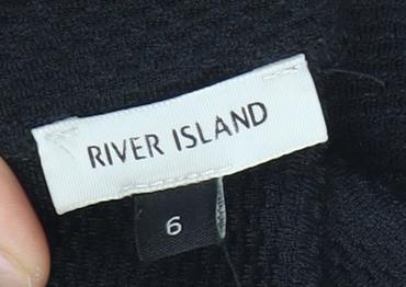 River Island Women's Black Pencil Skirt Size 6