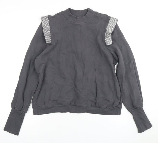 River Island Women's Black Pullover Sweatshirt M