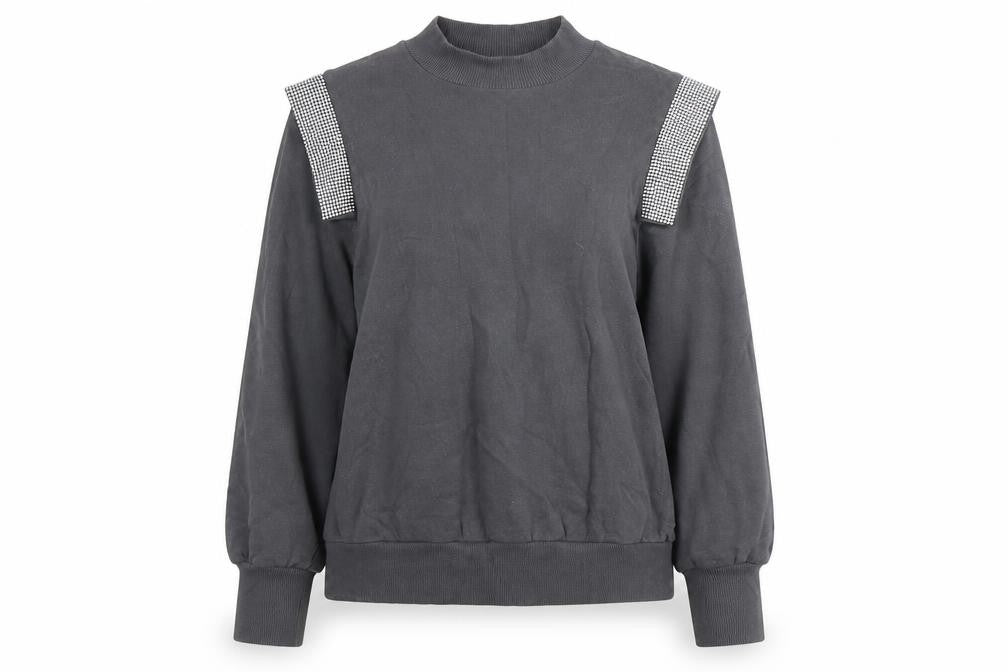 River Island Women's Black Pullover Sweatshirt M