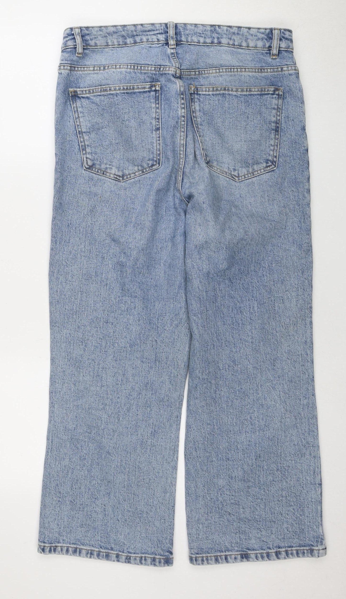 ASOS DESIGN Women's Blue Wide-Leg Denim Jeans Size 4