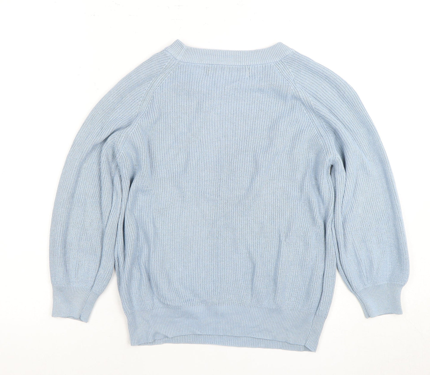 Vero Moda Women's Blue Knit Jumper, Size 8, Crew Neck Pullover