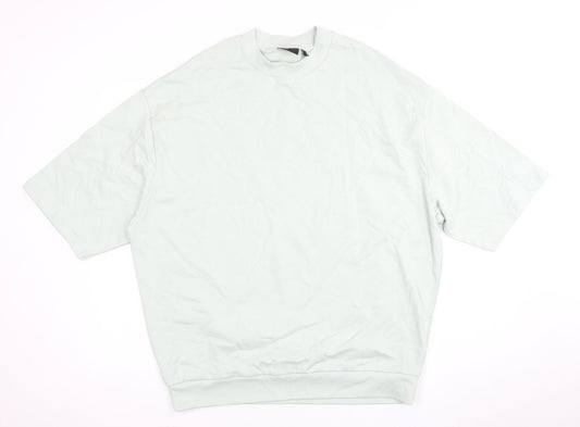 ASOS Design Men's Light Green Crew Neck T-Shirt - Size L