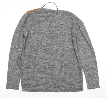 Back view of Only Women's Grey Long Sleeve Jersey T-Shirt -, size L