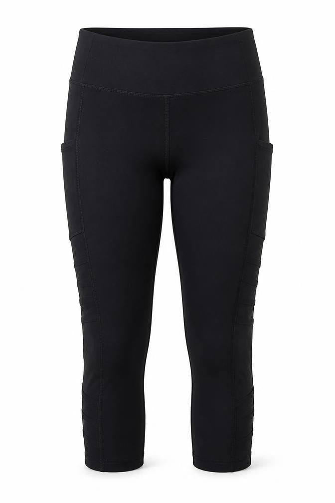 VOGO Women's Black Cropped Leggings - Medium