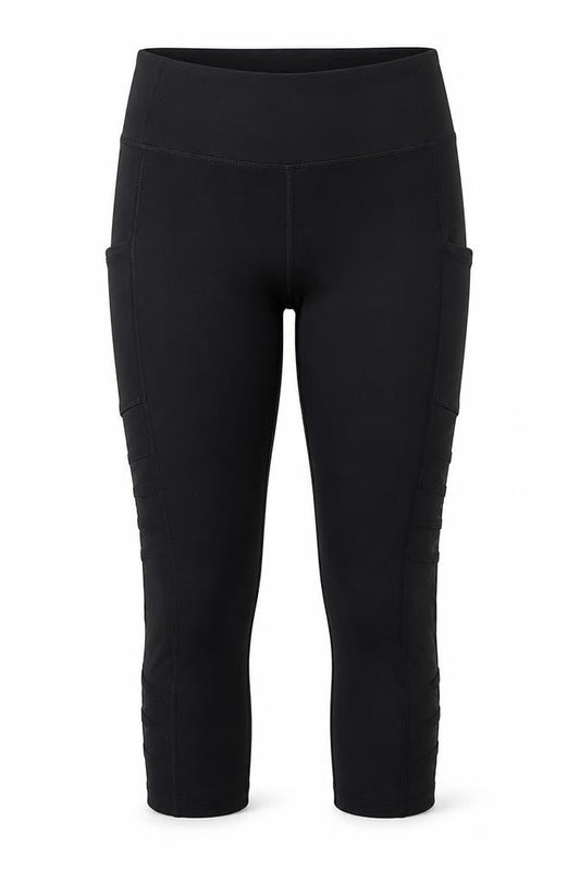 VOGO Women's Black Cropped Leggings - Medium
