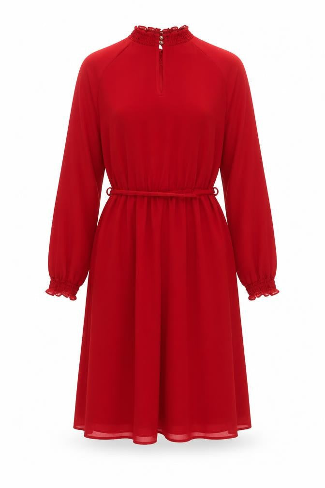 Oasis Women's Red A-Line Knee Length Dress