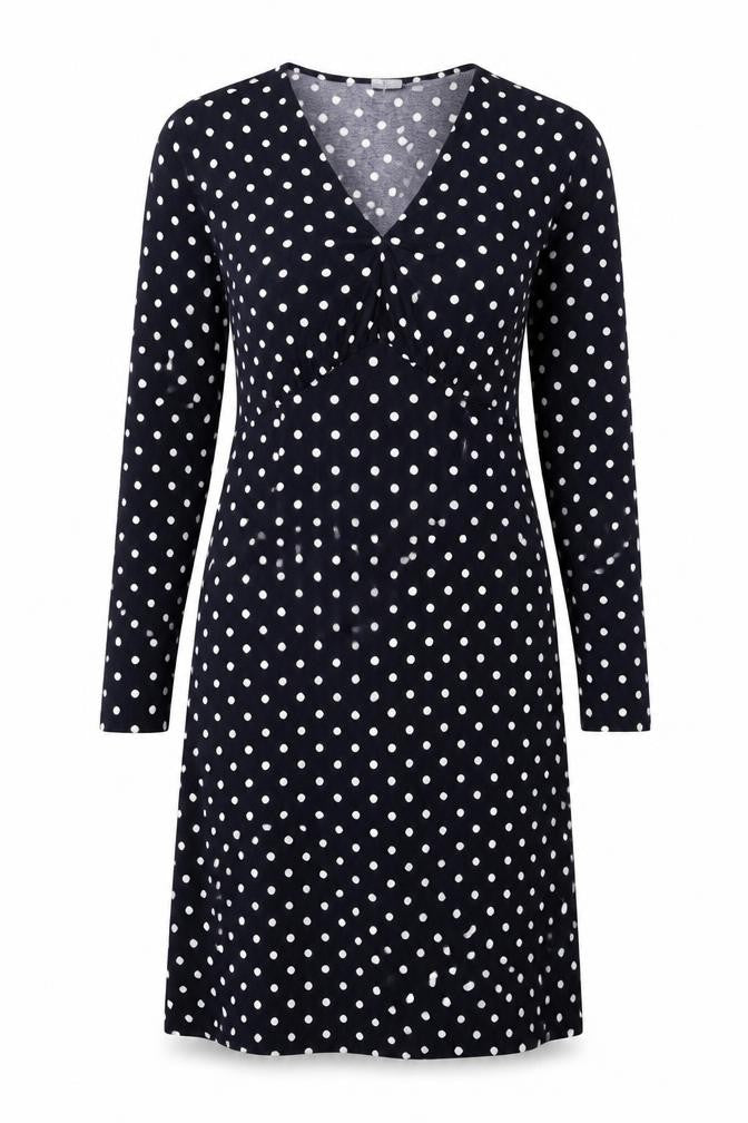 Wallis Women's Blue Polka Dot Midi Bodycon Dress Size 12