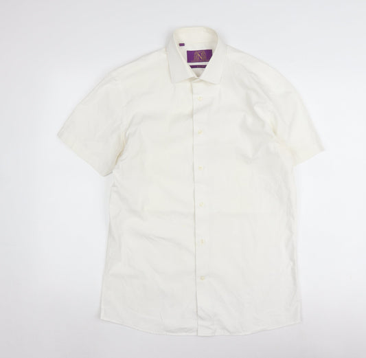 Next Men's Ivory Slim Fit Formal Dress Shirt