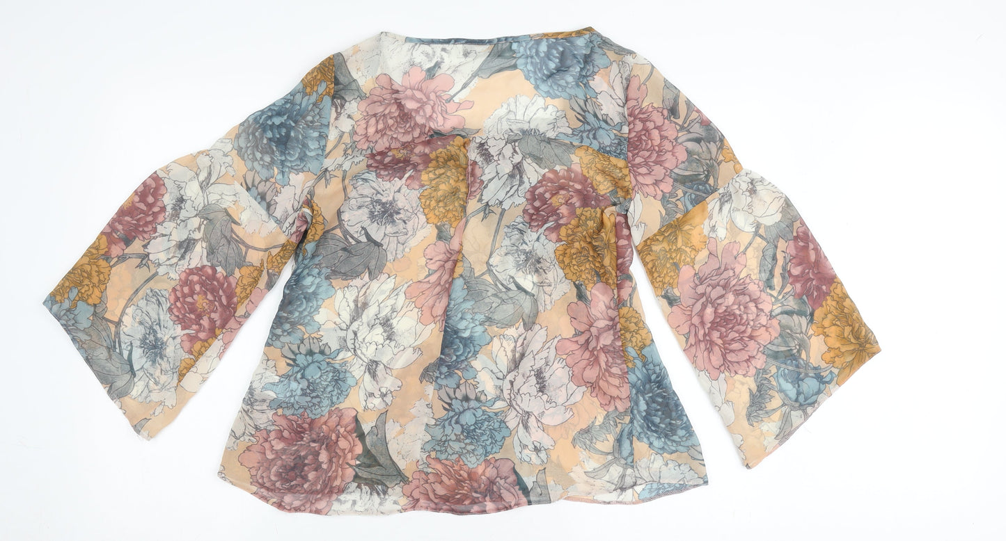 Wallis Women's Multicoloured Floral Tunic Blouse, Size 14