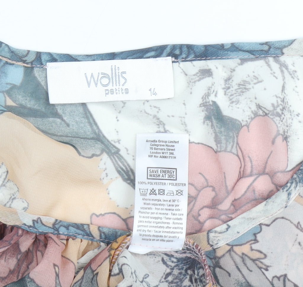 Wallis Women's Multicoloured Floral Tunic Blouse, Size 14
