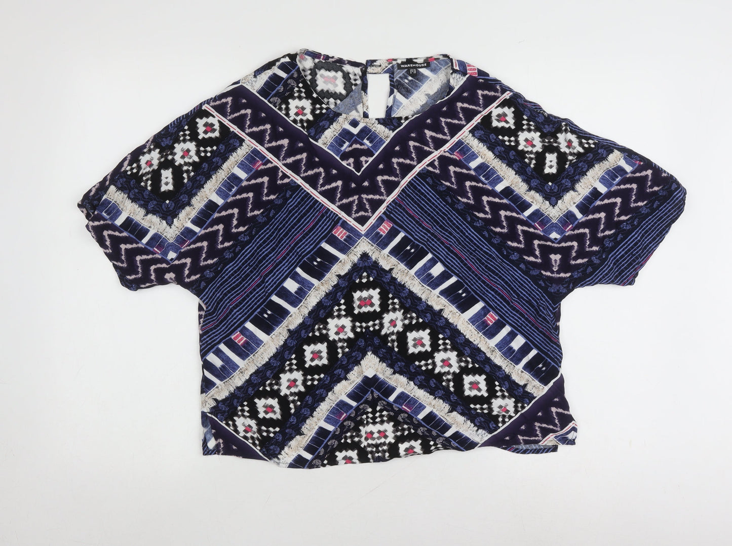 Warehouse Women’s Multicoloured Geometric Blouse UK 10