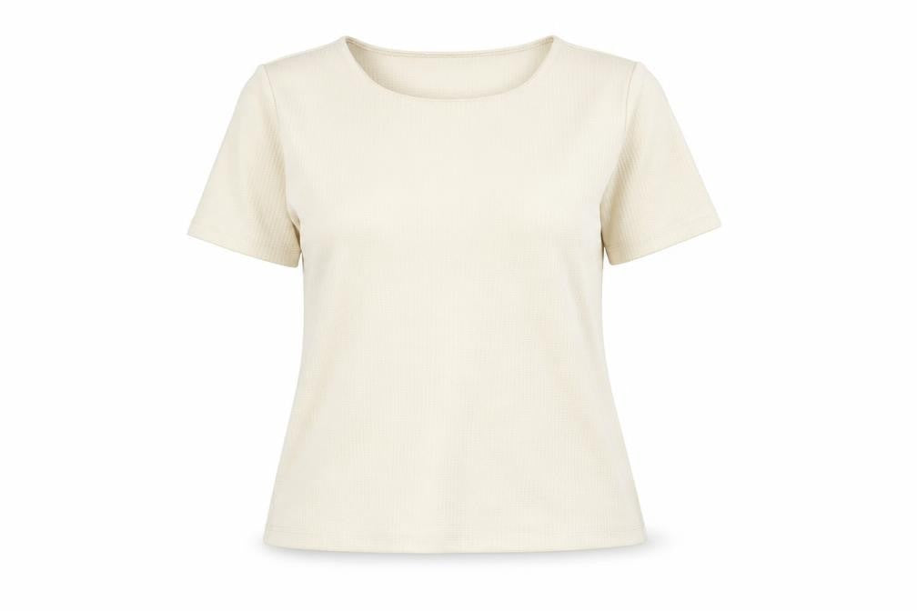 Warehouse Women's Beige T-Shirt, Size 12, New