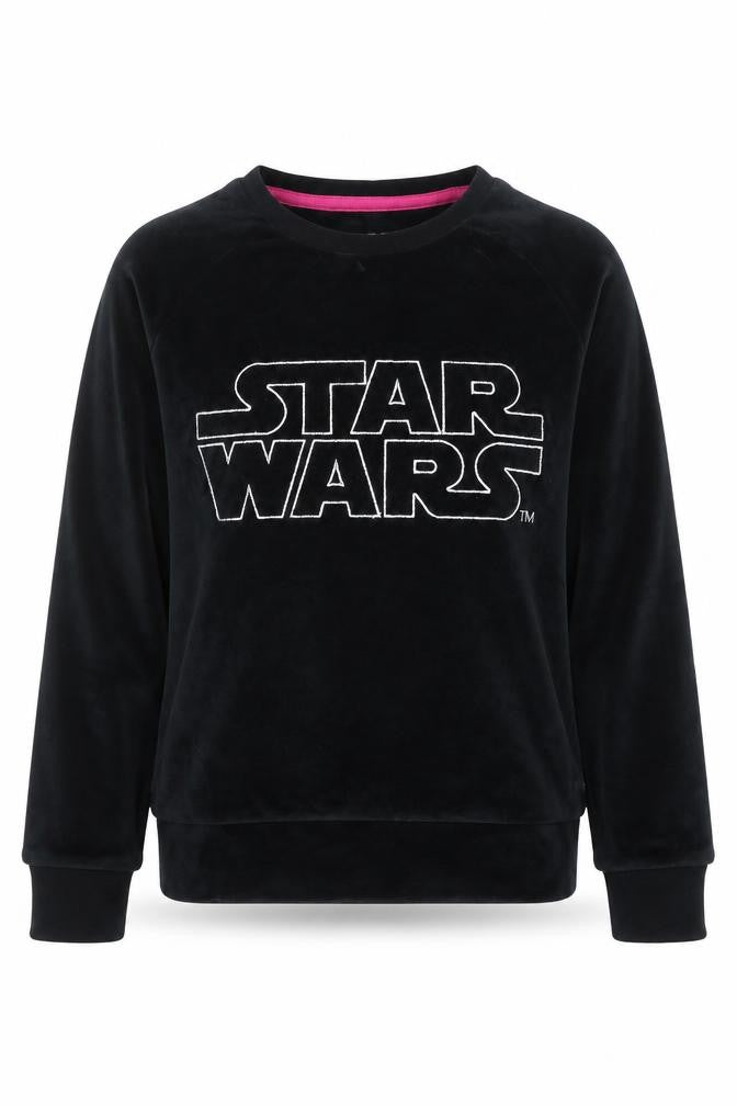 Marks & Spencer Girls Black Star Wars Velour Sweatshirt M