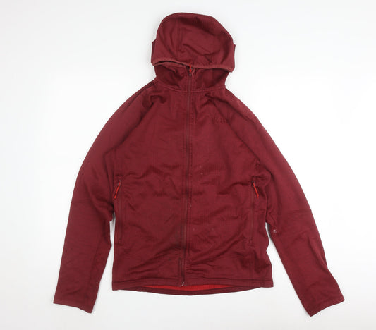 Men's Red Full Zip Hoodie - Size Not Specified