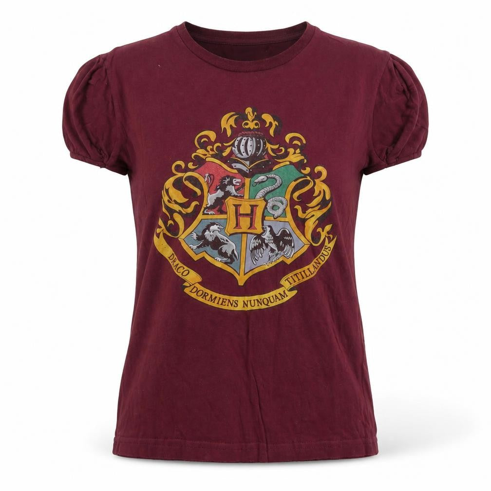 Harry Potter Womens Red T-Shirt, Size 8, School Theme