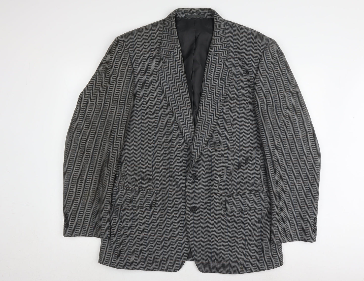 Wellington Executive Men's Grey Tweed Blazer, 40R