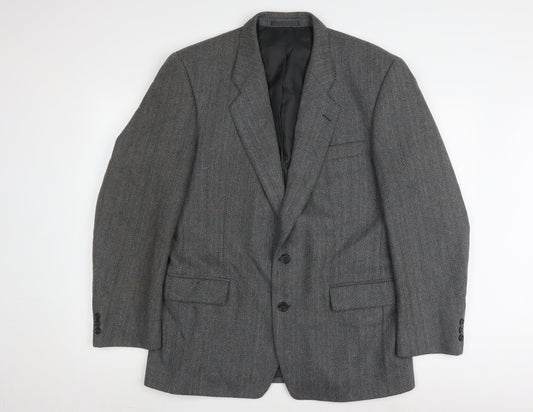 Wellington Executive Men's Grey Tweed Blazer, 40R