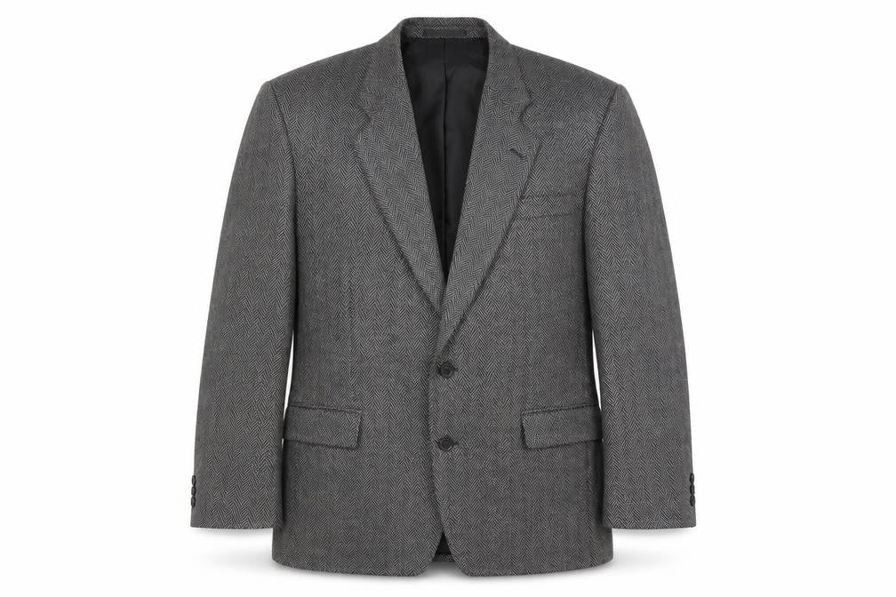 Wellington Executive Men's Grey Tweed Blazer, 40R