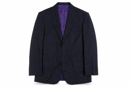 Howick Men's Blue Wool Blazer, 40S, Single-Breasted