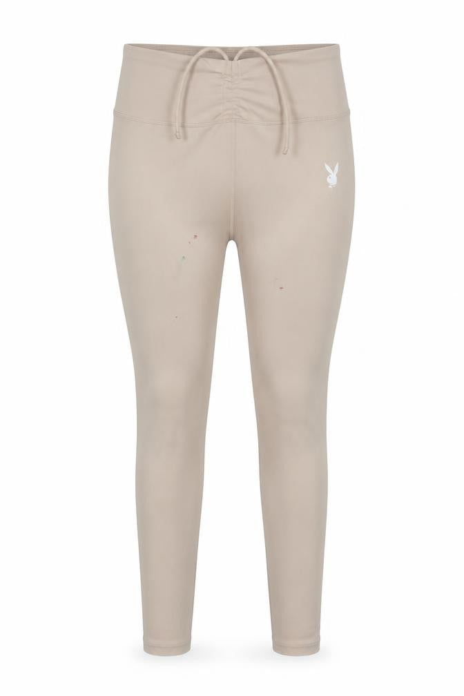Missguided Womens Beige Leggings UK 14 Skinny Fit
