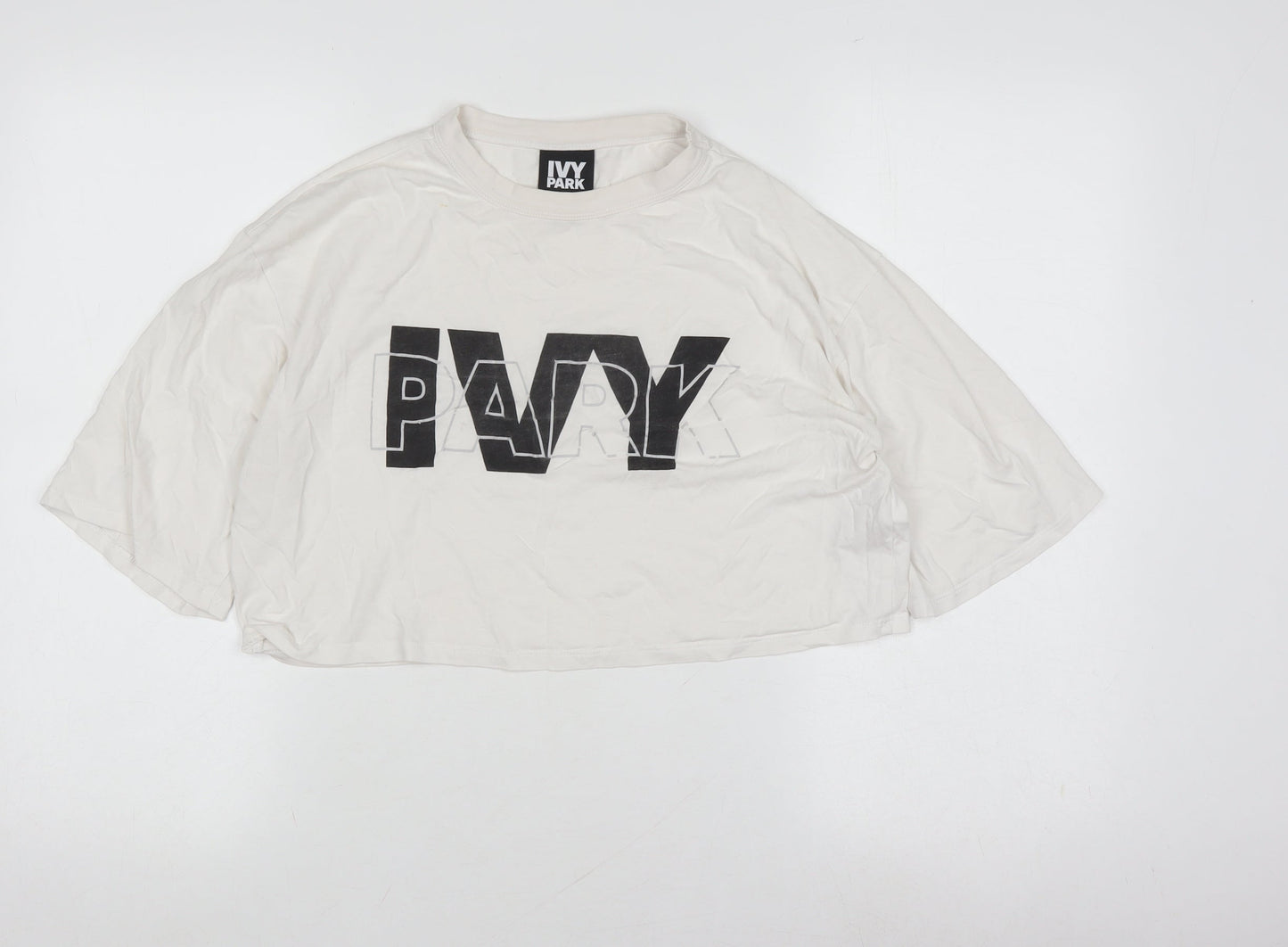 Ivy Park Women's White Cropped T-Shirt - S