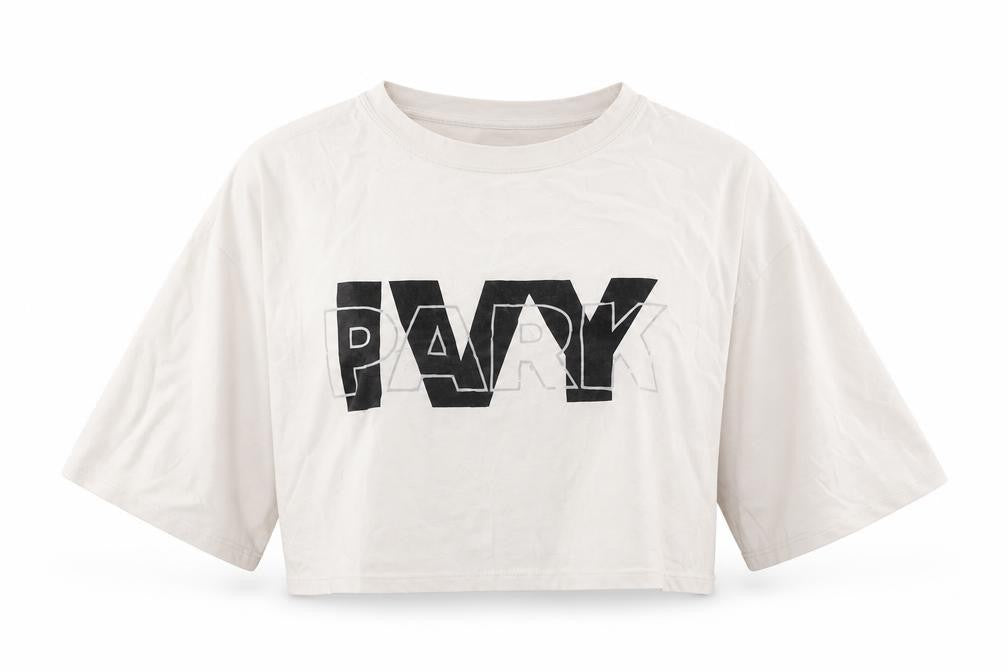 Ivy Park Women's White Cropped T-Shirt - S