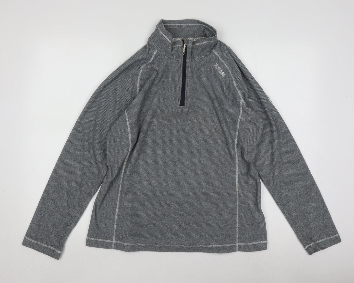 Regatta Women's Grey Henley Sweatshirt Size 14