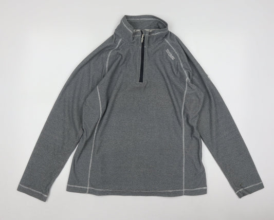 Regatta Women's Grey Henley Sweatshirt Size 14