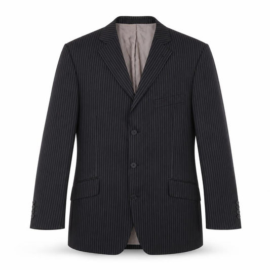Marks & Spencer Men's Grey Wool Blazer, Size 42S Striped