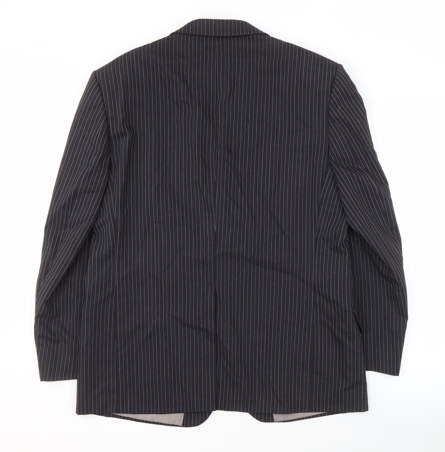 Marks & Spencer Men's Grey Wool Blazer, Size 42S Striped