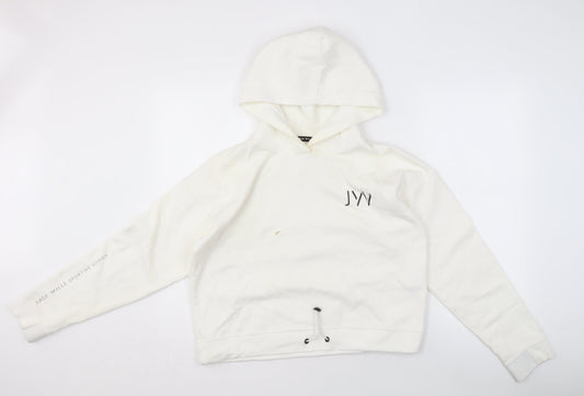 Jack Wills Women's Ivory Hoodie Size 12, Logo Detail