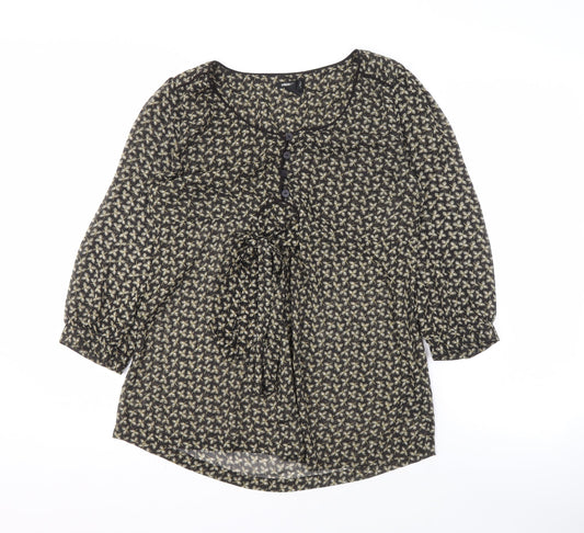 H&M Women's Black Floral Maternity Blouse Small