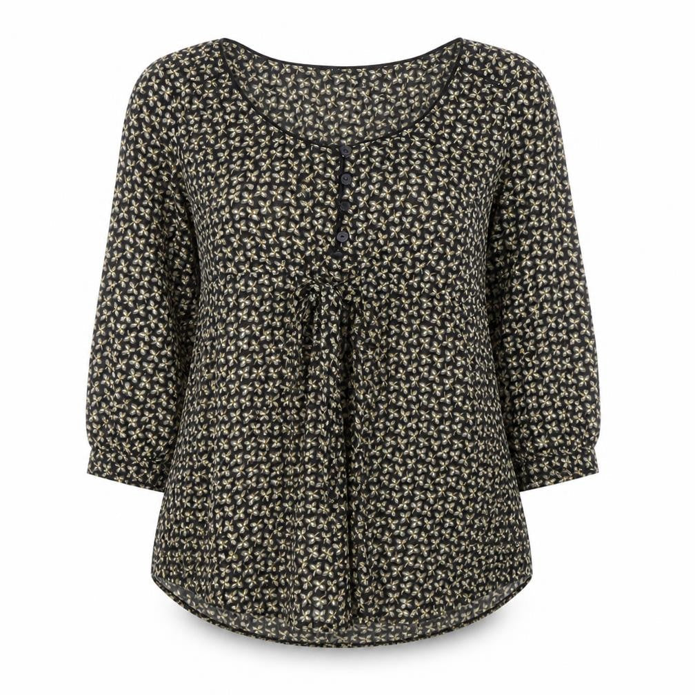 H&M Women's Black Floral Maternity Blouse Small