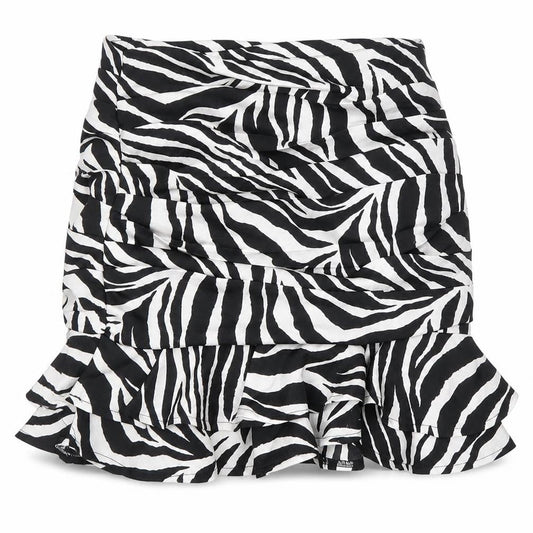 New Look Women’s Zebra Print Mini Skirt, Size 6, Casual Style