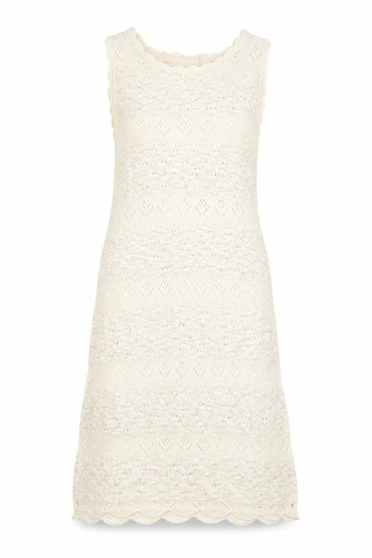 Zara Women's Ivory Knit Sleeveless Dress Size 8