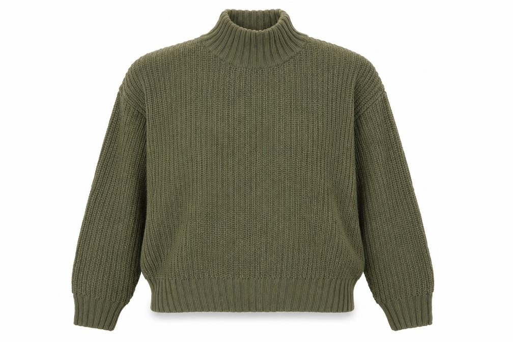 H&M Divided Women's Green M Pullover Jumper High Neck