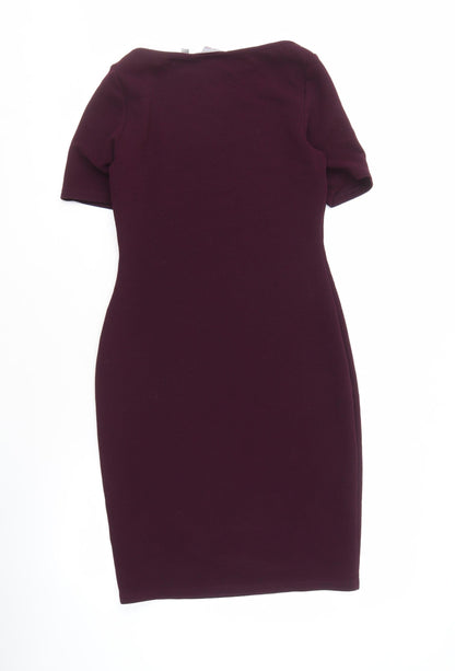Back view of Dorothy Perkins Purple Pencil Dress, size 8