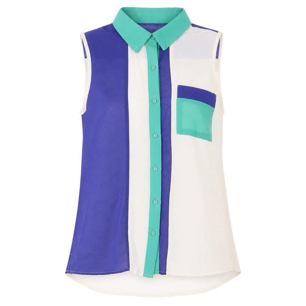 Foreign Exchange Women's Colourblock Sleeveless Blouse - S