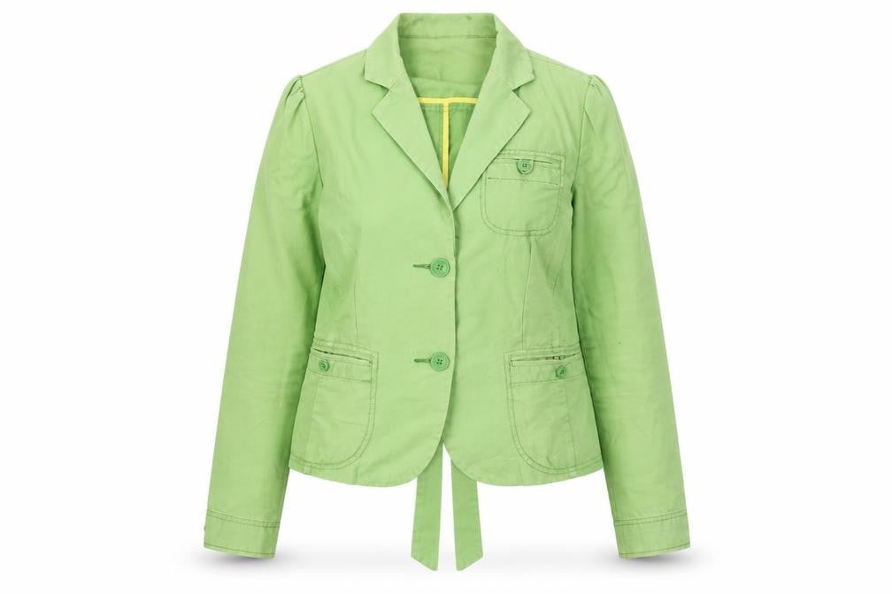 Next Women's Green Cotton Jacket Size 14 Buttoned Casual