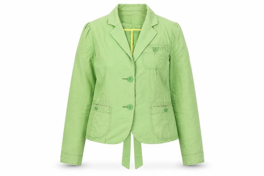 Next Women's Green Cotton Jacket Size 14 Buttoned Casual