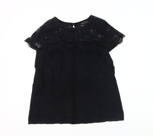 Dorothy Perkins Women's Black Lace Blouse Size 14